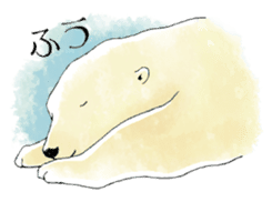 Tenderness stickers of a polar bear Mom sticker #4175071