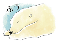 Tenderness stickers of a polar bear Mom sticker #4175071