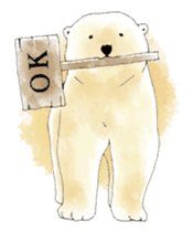 Tenderness stickers of a polar bear Mom sticker #4175074