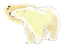 Tenderness stickers of a polar bear Mom sticker #4175079