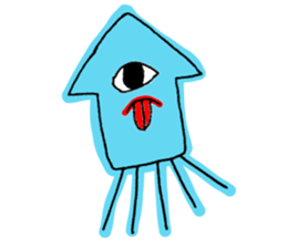 One eye squid sticker #4175321