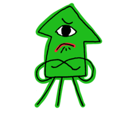 One eye squid sticker #4175322
