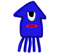 One eye squid sticker #4175328