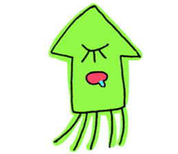 One eye squid sticker #4175329