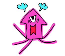 One eye squid sticker #4175330