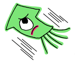 One eye squid sticker #4175335