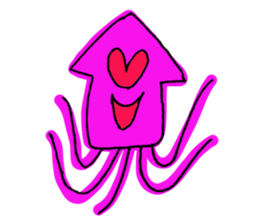 One eye squid sticker #4175337