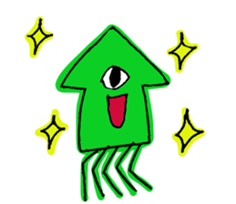 One eye squid sticker #4175338