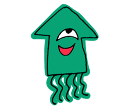 One eye squid sticker #4175341