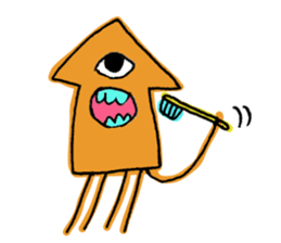 One eye squid sticker #4175343