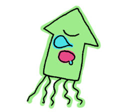 One eye squid sticker #4175344