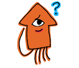 One eye squid sticker #4175345