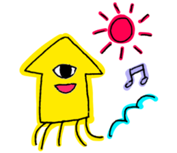 One eye squid sticker #4175347