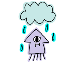 One eye squid sticker #4175348