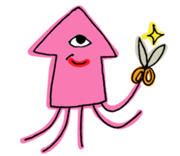 One eye squid sticker #4175353