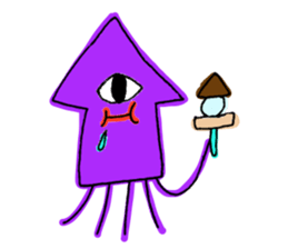 One eye squid sticker #4175354