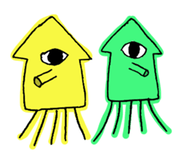 One eye squid sticker #4175357