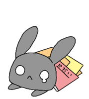 Homework rabbit sticker #4175800
