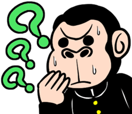 happy gorilla sticker #4175891