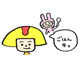 Wig girl & Masked rabbit`s funny life. sticker #4176608