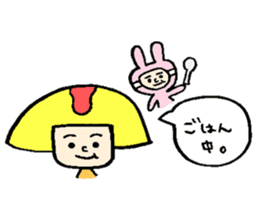 Wig girl & Masked rabbit`s funny life. sticker #4176608