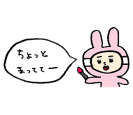 Wig girl & Masked rabbit`s funny life. sticker #4176624