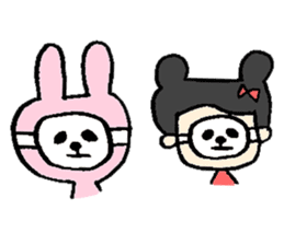 Wig girl & Masked rabbit`s funny life. sticker #4176625