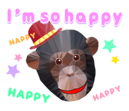 Artistic graphic animals Part2 English sticker #4176948