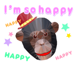 Artistic graphic animals Part2 English sticker #4176948