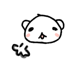 stuffed polar bear sticker #4177444