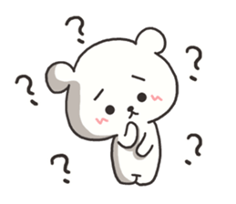 Annoying white bear sticker sticker #4179295