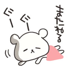 Annoying white bear sticker sticker #4179305