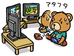 If a bear is a gamer sticker #4180240