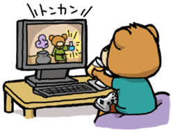 If a bear is a gamer sticker #4180245