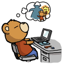 If a bear is a gamer sticker #4180262