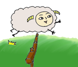 Sheep is rude. sticker #4181228