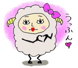 Sheep is rude. sticker #4181230