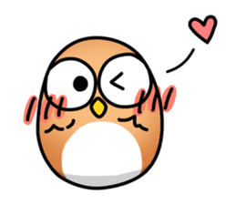 roly poly Egg Owl sticker #4183276