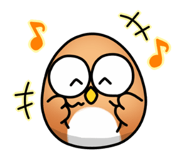 roly poly Egg Owl sticker #4183278