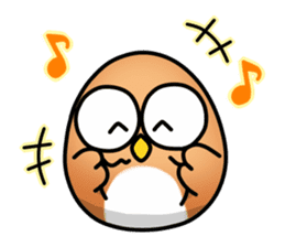 roly poly Egg Owl sticker #4183278