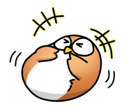 roly poly Egg Owl sticker #4183279