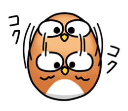 roly poly Egg Owl sticker #4183298