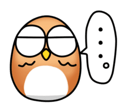 roly poly Egg Owl sticker #4183302