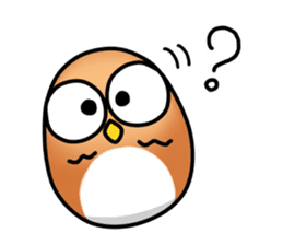 roly poly Egg Owl sticker #4183303