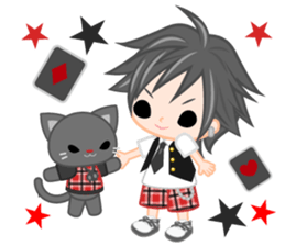 RED PLAID boys -English- sticker #4184873