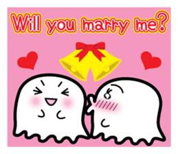 This is a pretty ghost called YOCCHI 8 sticker #4185640