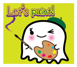 This is a pretty ghost called YOCCHI 8 sticker #4185670