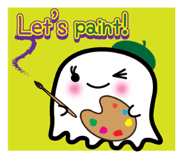 This is a pretty ghost called YOCCHI 8 sticker #4185670
