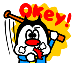 Monsters who love baseball sticker #4185872