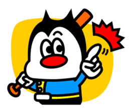 Monsters who love baseball sticker #4185873